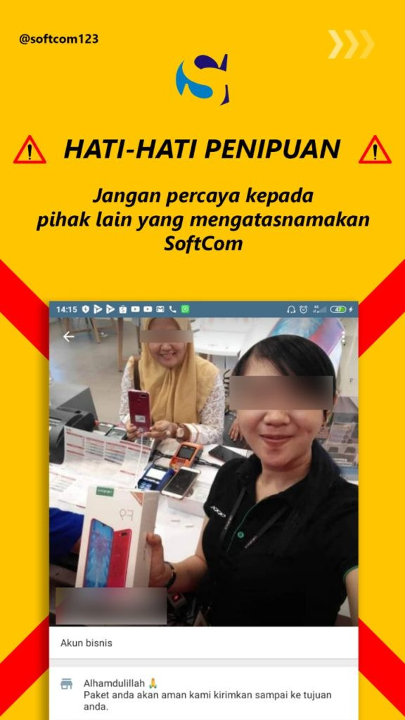 Penipuan Belanja Online Atas Nama Softcom - 1
