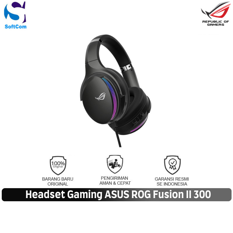 Headset Gaming Asus ROG Fusion II 300 [90YH02X3-B2UA00] » SoftCom