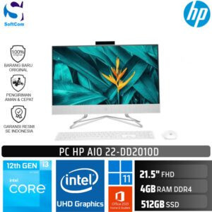 PC HP AIO 22-dd2010D /Core i3-1215U/4GB/512GB SSD/21,5" FHD/Win 11 Home+OHS 2021/White