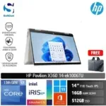 HP Pavilion x360 14-ek1006TU /Core i7-1355U/16GB/512GB SSD/14″ FHD Touch/Win 11 Home+OHS 2021/Silver
