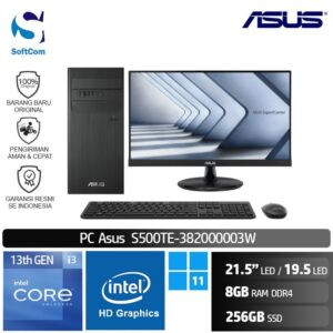 PC Asus S500TE-382000003W-C2223HE /Core i3-13100/8GB/256GB SSD/21.5" FHD/Win 11 Home/Black