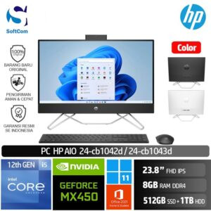 PC HP AIO 24 cb1042d cb1043d/Core i5-1235U/8GB/512GB SSD+1TB HDD/MX450 2GB/23.8" FHD IPS/Win 11 Home+OHS 2021 [24-cb1042d | 24-cb1043d]