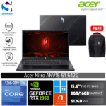 Acer Nitro V 15 ANV15-51-542G /Core i5-13420H/8GB-16GB/512GB SSD/GeForce RTX 2050 4GB/15.6" FHD 144Hz/Win 11 Home+OHS 2021/Black
