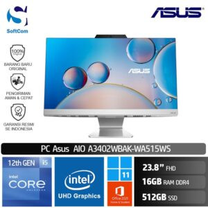 PC Asus AIO A3402WBAK-WA515WS /Core i5-1235U/16GB/512GB SSD/23,8" FHD/Win 11 Home+OHS/White