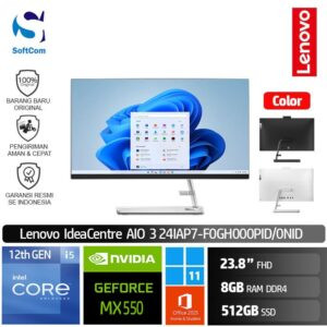 PC Lenovo IdeaCentre AIO 3 24IAP7 0PID 0NID/Core i5-1240P/8GB/512GB SSD/23.8" FHD/Win 11 Home+OHS 2021 [F0GH000PID | F0GH000NID]