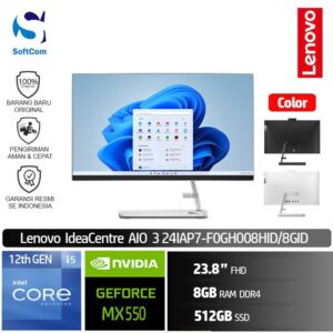 PC Lenovo IdeaCentre AIO 3 24IAP7 8HID 8GID/Core i5-1240P/8GB/512GB SSD/23.8" FHD/DOS [F0GH008HID | F0GH008GID]
