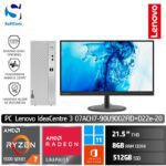 PC IdeaCentre 3 07ACH7 90U9002FID+66D2KAC6WW/Ryzen 7-5800H/8GB/512GB SSD/21.45"/Win 11 Home+OHS 2021/Mineral Grey