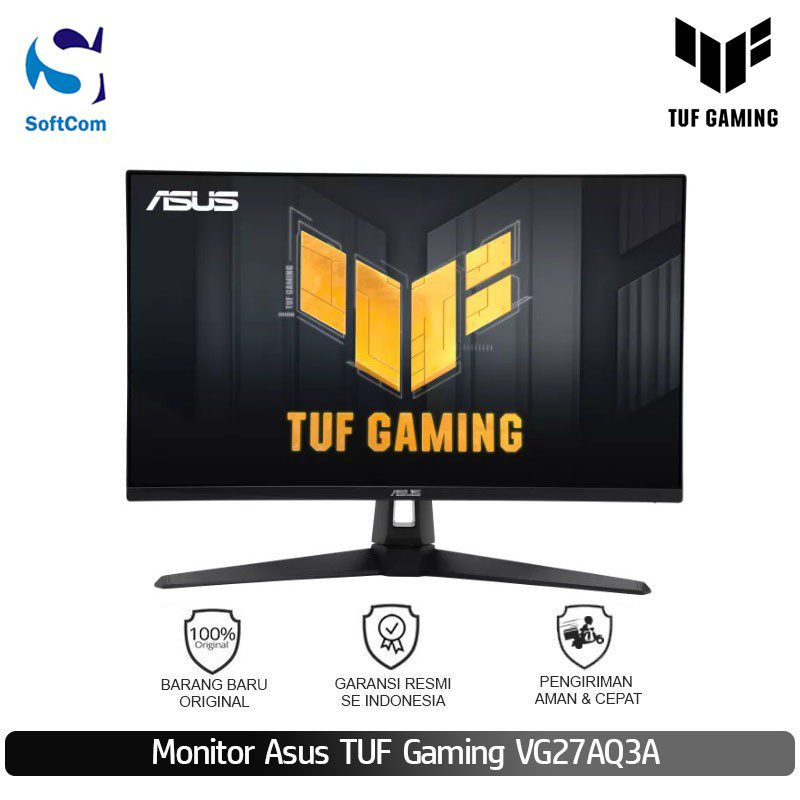Monitor Asus TUF VG27AQ3A Gaming Monitor 27 Inch QHD Fast IPS 180Hz