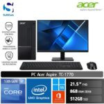 PC Acer Aspire TC-1770/Core i7-13700/8GB/512GB SSD/21.5″/Win 11 Home+OHS 2021/Black