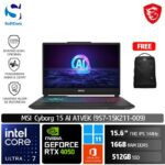 MSI Cyborg 15 AI A1VEK (9S7-15K211-009) /Ultra 7 155H/16GB/512GB SSD/GeForce RTX 4050 6GB/15.6" FHD 144Hz/Win 11 Home+OHS 2021/Black