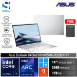 Asus Zenbook 14 OLED UX3405MA-OLEDS714T /Ultra 7 155H/32GB/1TB SSD/14" 3K Touch/Win 11 Home+OHS 2021/Foggy Silver