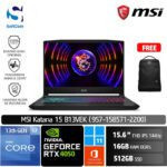 MSI Katana 15 B13VEK (9S7-158571-2200) /Core i7-13620H/16GB/512GB SSD/GeForce RTX 4050 6GB/15.6" FHD 144Hz/Win 11 Home+OHS 2021/Black