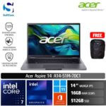 Acer Aspire 14 A14-51M-70C1 /Intel Core 7-150U/16GB/512GB SSD/14″ WUXGA IPS/Win 11 Home+OHS 2021/Steel Gray