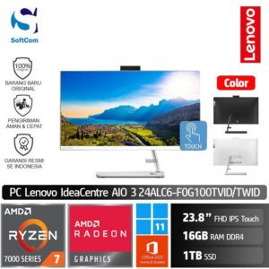 PC Lenovo IdeaCentre AIO 3 24ALC6 TVID TWID/AMD Ryzen 7-7730U/16GB/1TB SSD/23.8" FHD Touch/Win 11 Home+OHS 2021 [F0G100TVID | F0G100TWID]