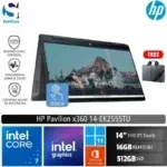 HP Pavilion x360 14-ek2555TU /Core 7-150U/16GB/512GB SSD/14″ FHD IPS Touch/Win 11 Home+OHS 2021/Space Blue