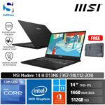 MSI Modern 14 H D13MG (9S7-14L112-209) /Core i5-13420H/16GB/512GB SSD/14" FHD+ IPS/Win 11 Home+OHS 2021/Classic Black