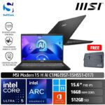 MSI Modern 15 H AI C1MG (9S7-15H551-017) /Ultra 5 125H/16GB/512GB SSD/15.6" FHD IPS/Win 11 Home+OHS 2021/Classic Black