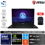 MSI Stealth 18 AI Studio A13VGG (9S7-183211-015) /Ultra 9 185H/32GB/2TB SSD/GeForce RTX 4070 8GB/18" UHD+ 120Hz/Win 11 Home+OHS 2021/Midnight Black