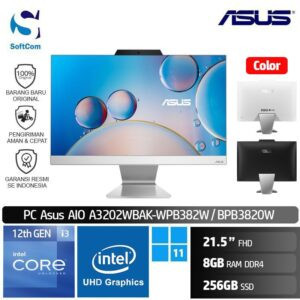 PC Asus AIO A3202WBAK WPB382W BPB3820W/Core i3-1215U/8GB/256GB SSD/21.5" FHD/Win 11 Home [ A3202WBAK-WPB382W | A3202WBAK-BPB3820W ]