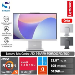 PC Lenovo IdeaCentre AIO 24ARR9 2FID 2GID/AMD Ryzen 5-7535HS/8GB/512GB SSD/23.8" FHD IPS/Win 11 Home+OHS 2021 [F0HR002FID | F0HR002GID]