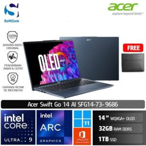 Acer Swift Go 14 AI SFG14-73-9686/Ultra 9 185H/32GB/1TB SSD/14" 2.8K OLED/Win 11 Home+OHS 2021+M365/Frost Blue