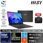 MSI Prestige 14 AI Studio C1UDXG (9S7-14N211-049) /Intel Core Ultra 5 125H/16GB/512GB SSD/GeForce RTX 3050 6GB/14″ FHD+ IPS/Win 11 Home+OHS 2021/Stellar Gray