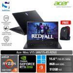 Acer Nitro V 15 ANV15-41-R2VJ/R5-7535HS/8GB/512GB SSD/GeForce RTX 2050 4GB/15.6" FHD 144Hz/Win 11 Home+OHS 2021/Black