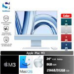 iMac 24 Inch /M3 Chip/8 core CPU/10 core GPU/8GB/256GB-512GB SSD/24" 4.5K Retina/MacOS