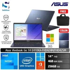 Asus Vivobook Go 14 E410KA FHD424M FHD425M/N4500/4GB/256GB SSD/14" FHD/Win 11 Home+OHS 2021+M365 [ E410KA-FHD424M | E410KA-FHD425M]