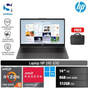 HP 245 G10 /Ryzen 5 7520U/8GB/512GB SSD/14" HD/Win 11 Home/Dark ash silver