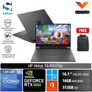 HP Victus 16-r0555TX/Core i5-13500HX/16GB/512GB SSD/GeForce RTX 4060 8GB/16.1″ FHD 165Hz/Win 11 Home+OHS 2021+M365/Mica Silver