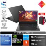 HP Omen 16-wf0031TX/Core i7-13700HX/32GB/1TB SSD/GeForce RTX 4070 8GB/16.1" QHD/Win 11 Home+OHS 2021/Shadow Black