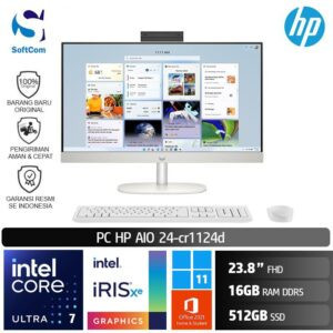PC HP AIO 24-cr1124d/Ultra 7-155U/16GB/512GB SSD/23.8" FHD/Win 11 Home+OHS/White