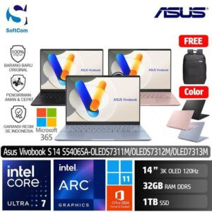 Asus Vivobook S14 S5406SA OLEDS7311M OLEDS713M OLEDS7312M/Ultra 7 258V/32GB/1TB SSD/14" 3K OLED/Win 11 Home+OHM 2024+M365/ [S5406SA-OLEDS7311M | S5406SA-OLEDS7312M | S5406SA-OLEDS7313M]
