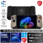 MSI Claw 8 AI+ A2VM (9S7-1T5211-012) Gaming HandHeld /Ultra 7 258V/32GB/1TB SSD/8" FHD+ Touch 120Hz/Win 11 Home/Black