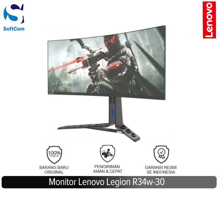 Monitor Lenovo R34w-30 34" VA 99% SRGB/180Hz