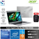 Acer Aspire Lite AL14-71M-59B8 Intel Core i5-12450H/16GB/512GB SSD/14″ WUXGA IPS/Win 11 Home+OHM 2024/Light Silver
