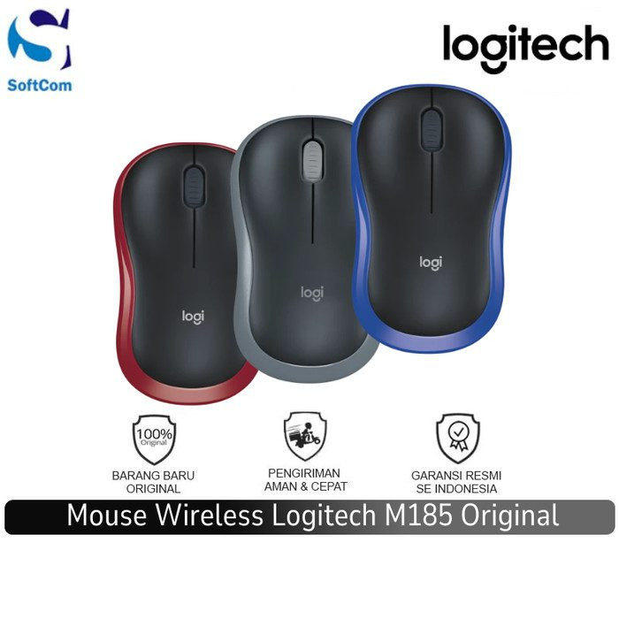 Mouse Wireless Logitech M185 Original