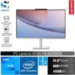 PC Lenovo AIO A100 F0J6000EID/Intel N100/8GB/512GB SSD/23.8" FHD/Windows 11 Home/Cloud Grey