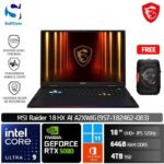 MSI Raider 18 HX AI A2XWIG (9S7-182462-083)/Intel Core Ultra 9 285HX/64GB/4TB SSD/GeForce RTX 5080 16GB/18" UHD+/Win 11 Home+OHM 2024/Core Black