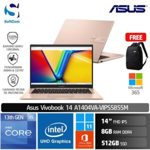 Asus Vivobook 14 A1404VA-VIPS5855M/Core i5-1335U/8GB/512GB SSD/14" FHD IPS/Win 11 Home+OHM 2024+M365/Terra Cotta