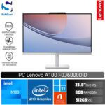 PC Lenovo AIO A100 F0J6000DID/Intel N100/8GB/512GB SSD/23.8" FHD/Windows 11 Home+OHS 2021/Cloud Grey