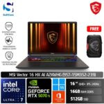 MSI Vector 16 HX AI A2XWHG (9S7-15M352-239) /Ultra 7-255HX/16GB/512GB SSD/GeForce RTX 5070 Ti 12GB/16" QHD+ IPS 240Hz/Win 11 Home+OHM 2024/Cosmos Gray