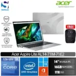 Acer Aspire AL14-71M-71E2/Intel Core i7 12650H/16GB/1TB SSD/14" WUXGA IPS/Win 11 Home+OHM 2024+M365/Light Silver