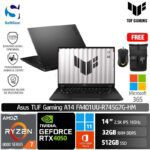 Asus TUF Gaming A14 FA401UU-R745G7G-HM /Ryzen 7-8845HS/32GB/512GB SSD/GeForce RTX 4050 6GB/14" 2.5K 165Hz/Win 11 Home+OHS 2021+M365/Jaeger Grey