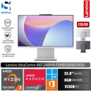 PC Lenovo IC AIO 84ID 85ID/Ryzen 3 7335U/8GB/512GB SSD/23.8"FHD/W11 - Luna Grey [F0HR0084ID | F0HR0085ID]