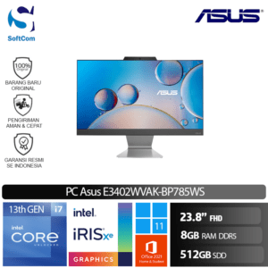 PC Asus E3402WVAK-BP785WS/Intel Core i7-1335U/8GB/512GB SSD/23.8" FHD/Windows 11 Home + OHS 2021 -Black