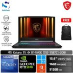 MSI Katana 15 HX B14WGK 200/Intel Core i9-14900HX/16GB/512GB SSD/GeForce RTX 5070 8GB/15.6" QHD/Win 11 Home + OHM 2024/Black