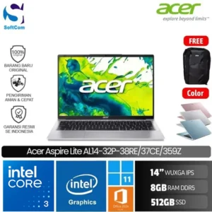 Acer Aspire Lite AL14 32P 37CE 38RE 359Z /Intel Core 3 N355/8GB/512GB SSD/14" WUXGA IPS/Win 11 Home+OHM 2024+M365 [ AL14-32P-37CE | AL14-32P-38RE | AL14-32P-359Z ]