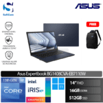 Asus Expertbook B1 BG1408CVA-EB7150W/Intel Core i7-1355U/16GB/512GB SSD /14"FHD/Windows 11 Home- Star Black